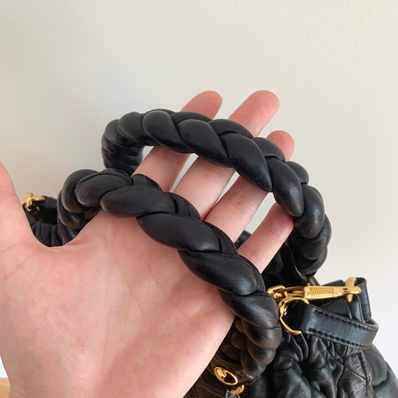 Miu Miu black Harlequin Patchwork Boho Bag - Picture 9 of 12